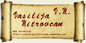Vasilija Mitrovčan vizit kartica